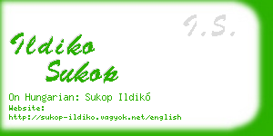 ildiko sukop business card